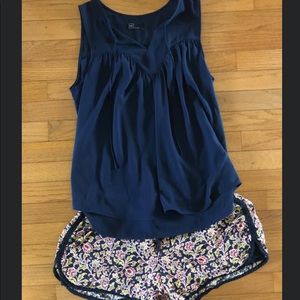 Gap tank top and Gap linen shorts